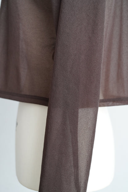 Sheer Cardigan / BROWN