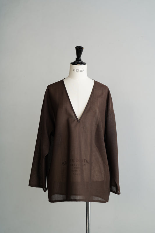 【SAMPLE SALE】Voile Tops/BROWN