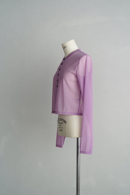 Sheer Cardigan / LAVENDER