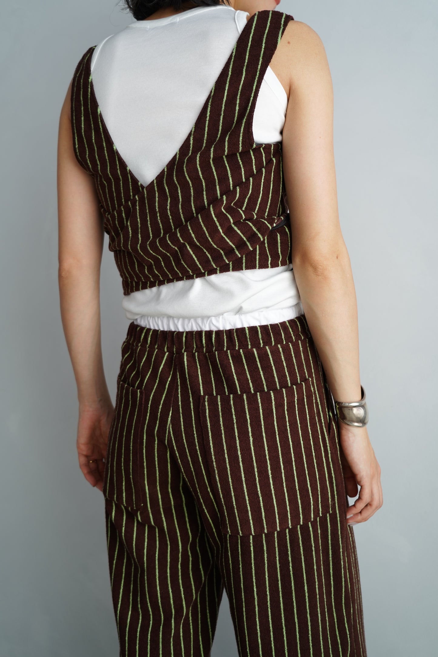 THE PILE WRAP TOP / BROWN