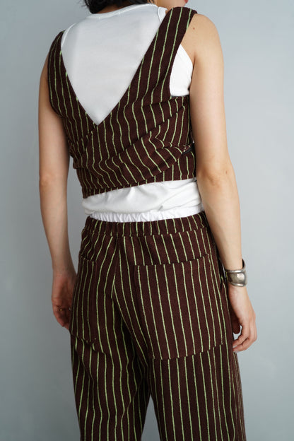 THE PILE WRAP TOP / BROWN