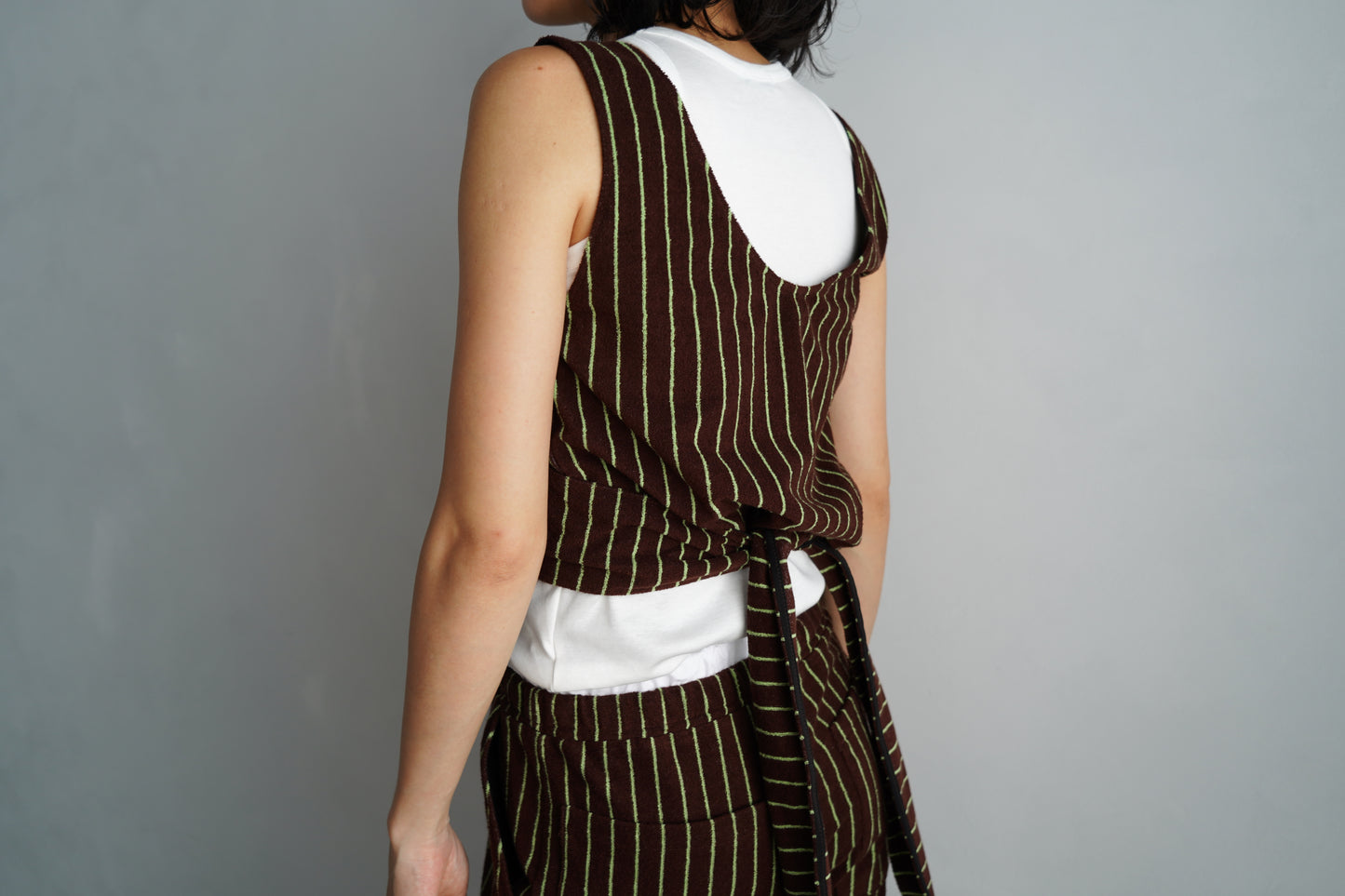 THE PILE WRAP TOP / BROWN