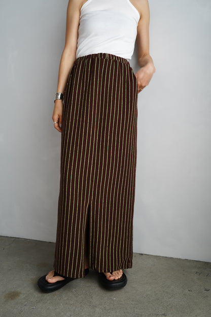 THE PILE SKIRT / BROWN