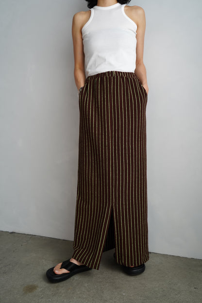 THE PILE SKIRT / BROWN