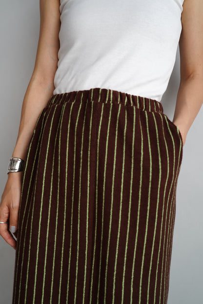 THE PILE SKIRT / BROWN