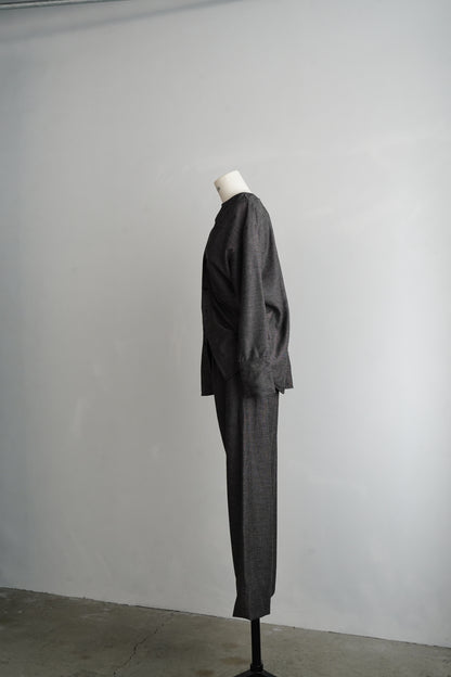 Nocollar Strap Shirts / GRAY -9月20−25日発送-