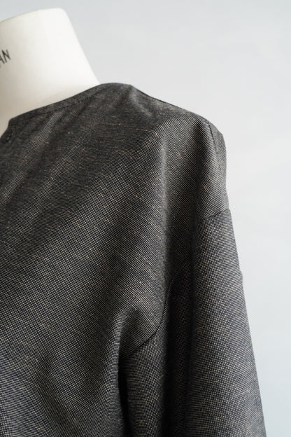 Nocollar Strap Shirts / GRAY -9月20−25日発送-
