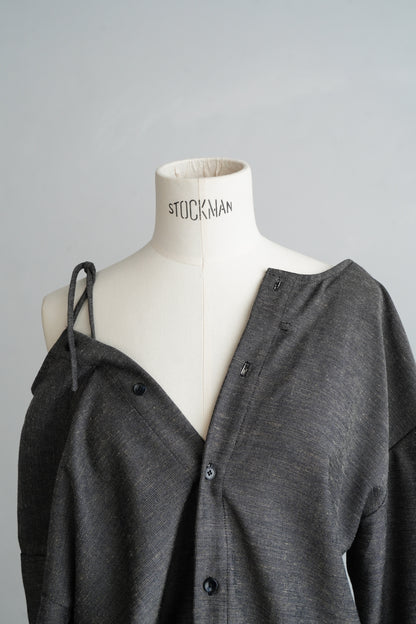Nocollar Strap Shirts / GRAY -9月20−25日発送-