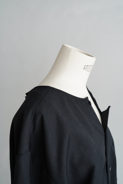 Nocollar Strap Shirts / BLACK -9月20−25日発送-