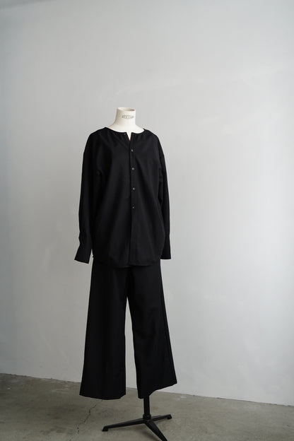 Nocollar Strap Shirts / BLACK -9月20−25日発送-