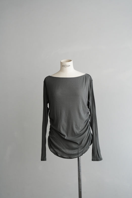 Shirring Pullover / GRAY