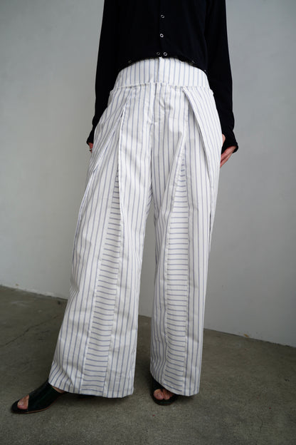 Stripe Wide Pants / WHITE