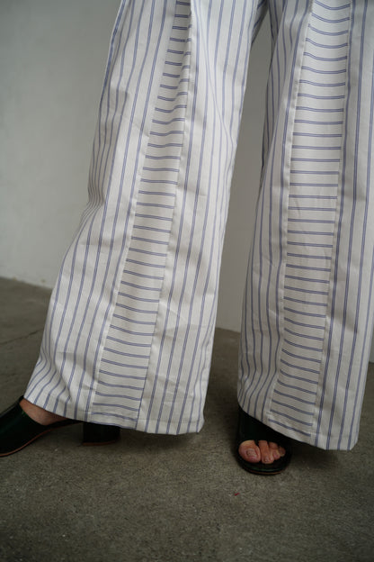 Stripe Wide Pants / WHITE