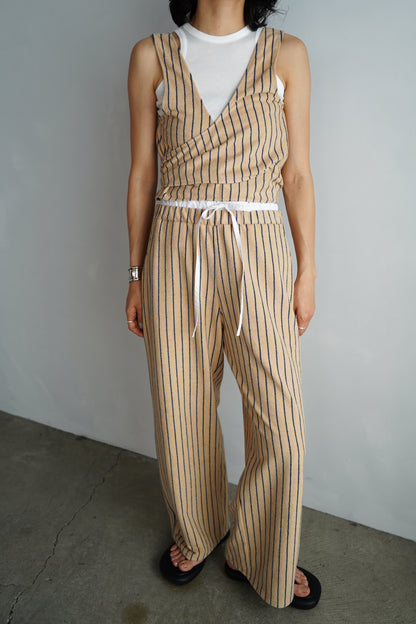 THE PILE WRAP TOP / BEIGE