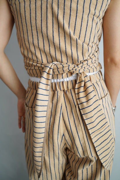 THE PILE WRAP TOP / BEIGE