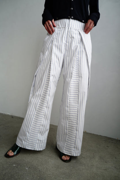 Stripe Wide Pants / WHITE