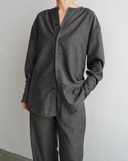 Nocollar Strap Shirts / GRAY -9月20−25日発送-