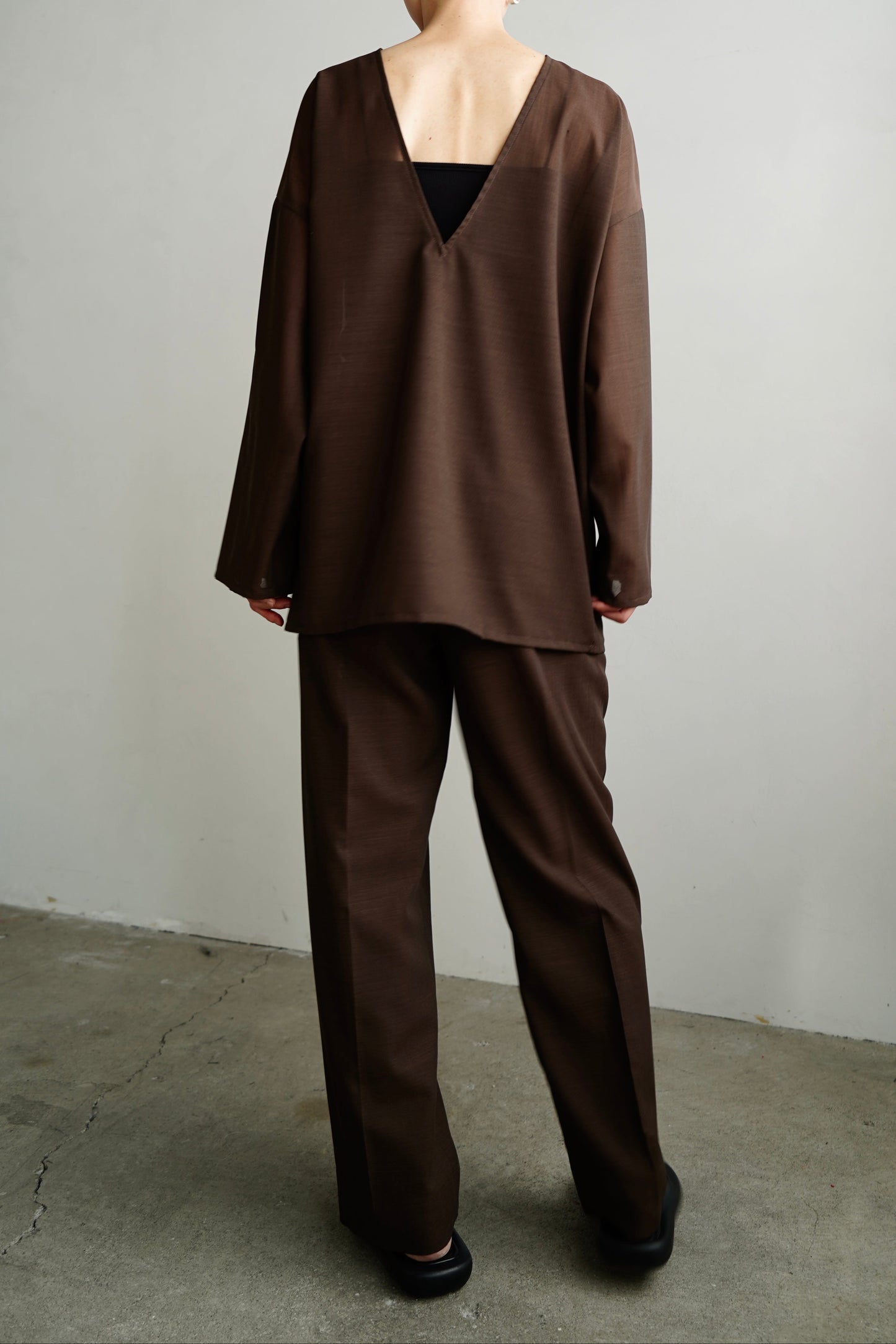 【SAMPLE SALE】Voile Tops/BROWN