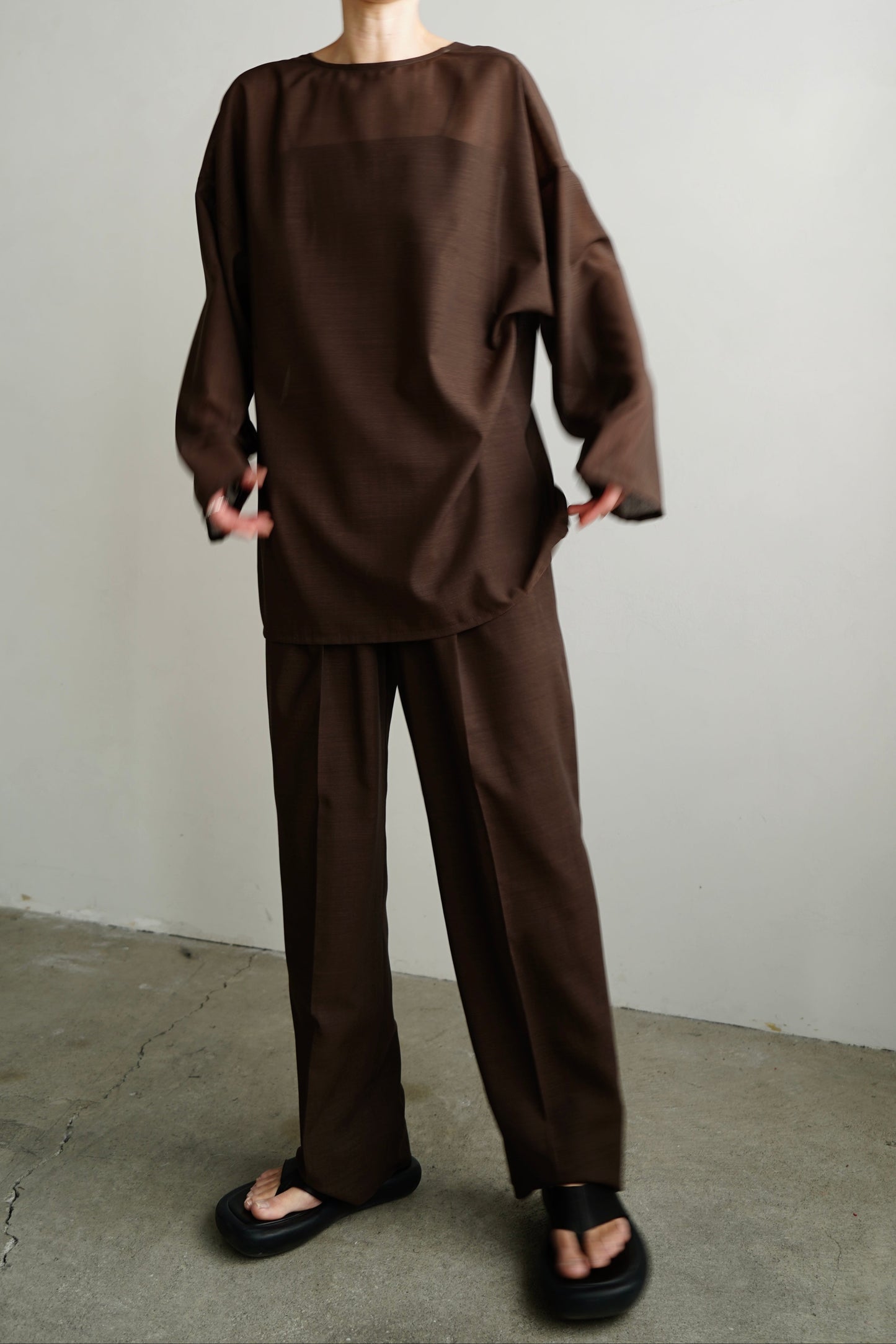 【SAMPLE SALE】Voile Tops/BROWN