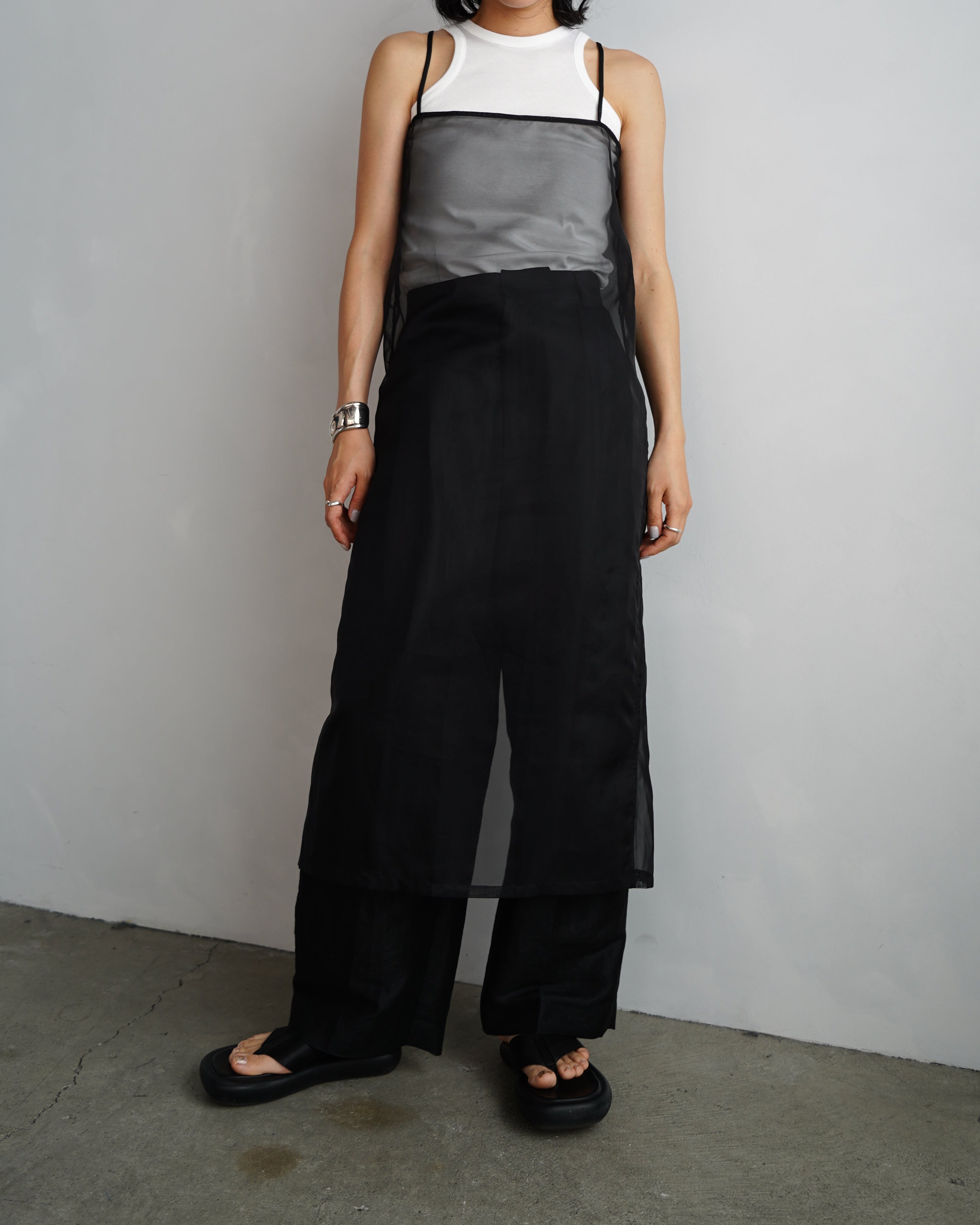 Organdy Cami Onepiece / BLACK -8月18-21日発送- – &her