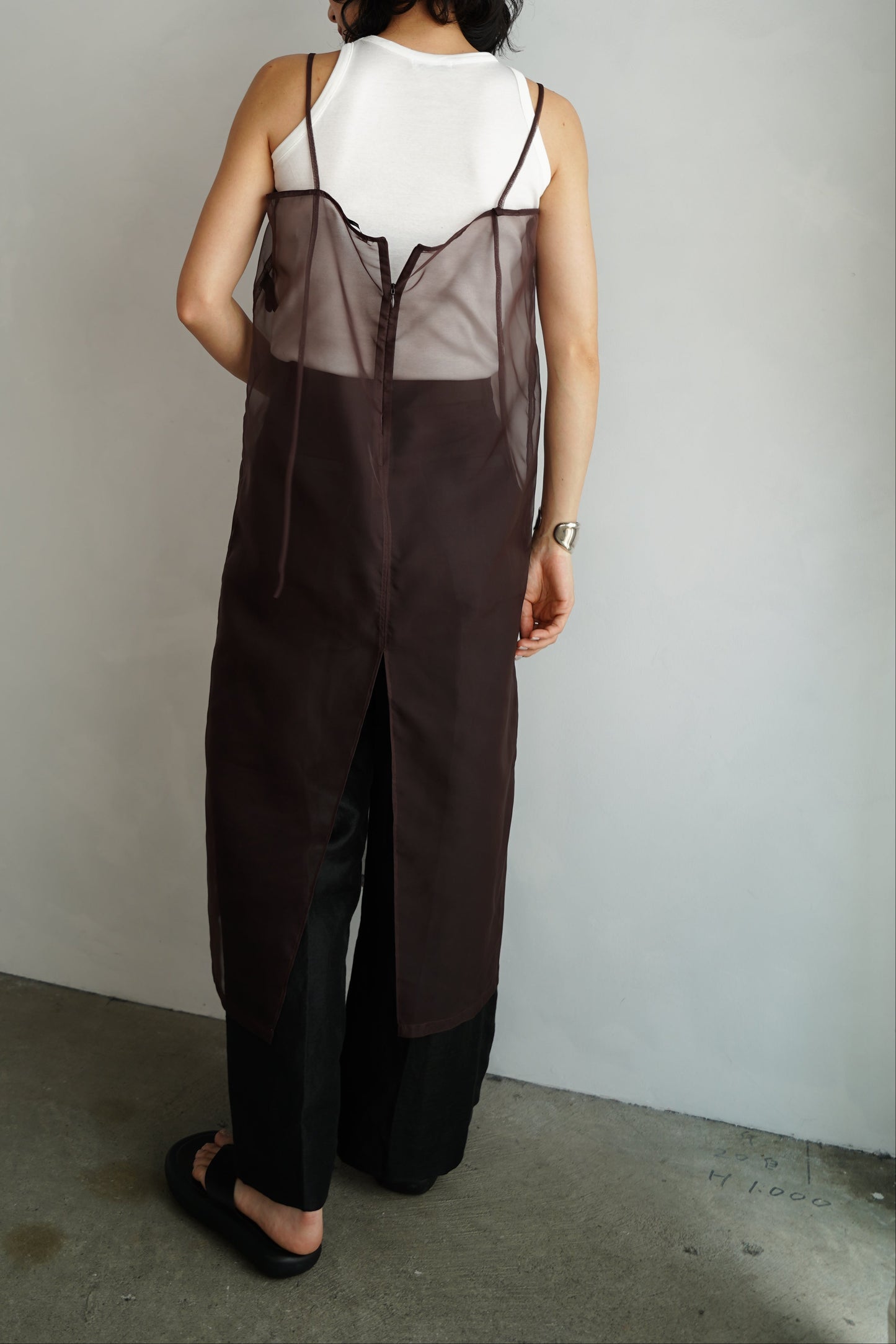 Organdy Cami Onepiece / BROWN