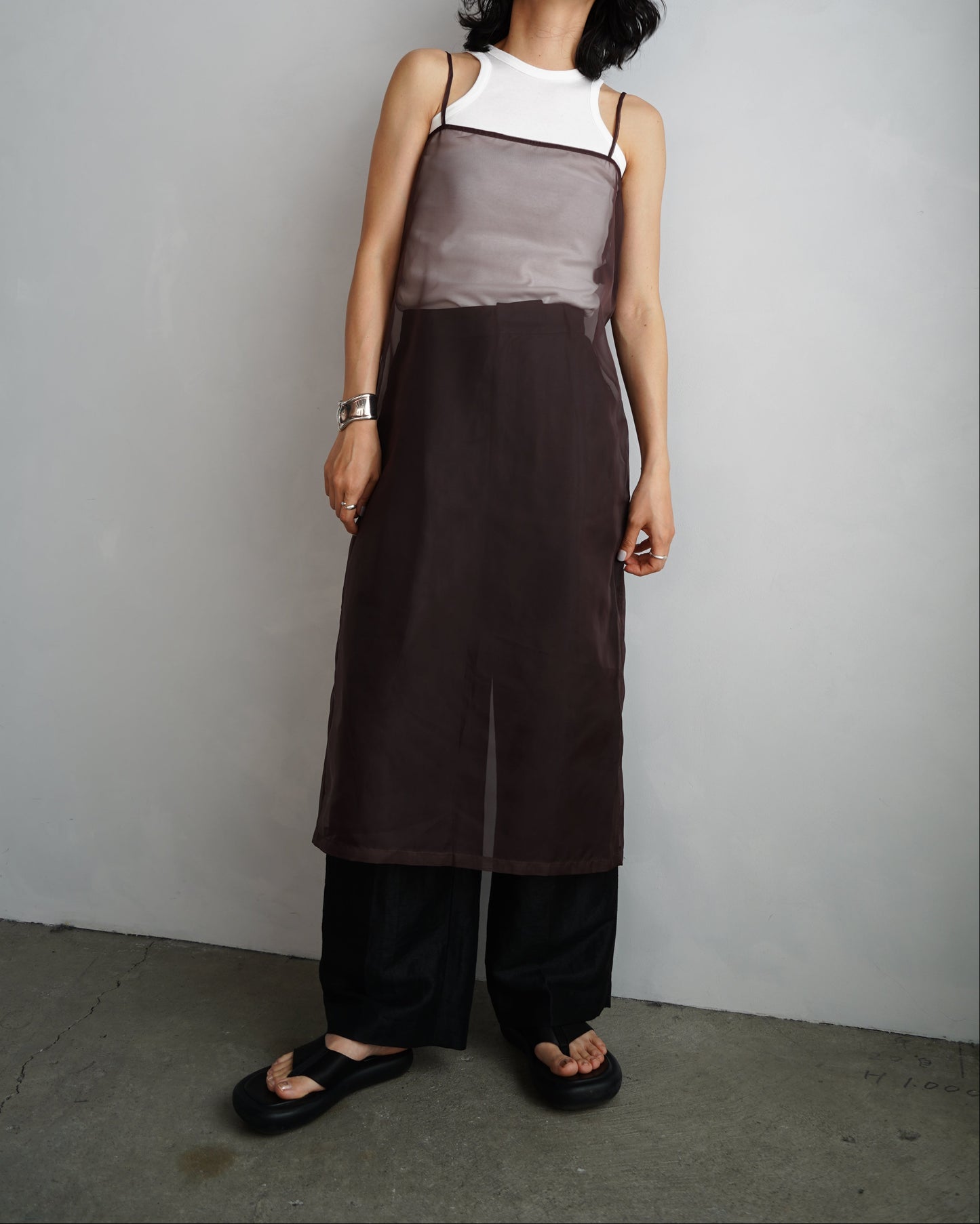 Organdy Cami Onepiece / BROWN
