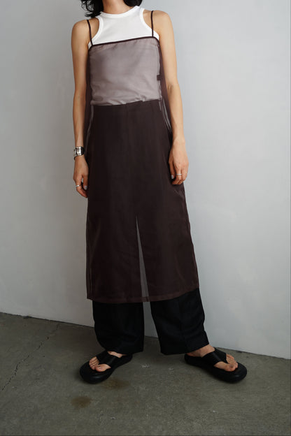 Organdy Cami Onepiece / BROWN