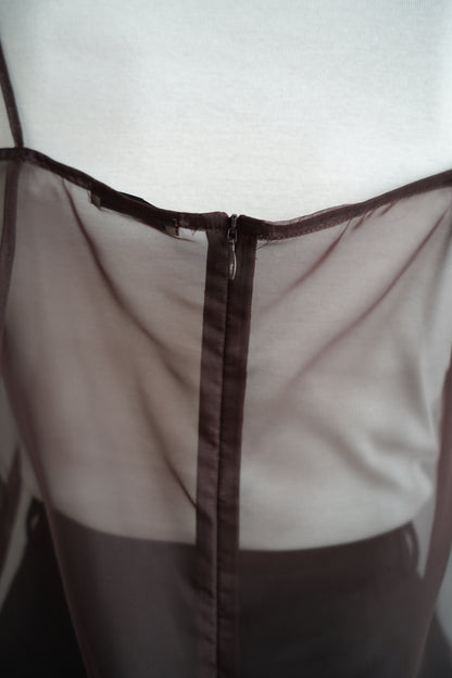 Organdy Cami Onepiece / BROWN