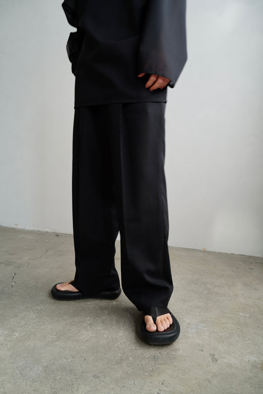 【SAMPLE SALE】Voile Pants/BLACK(一部丈調整あり)