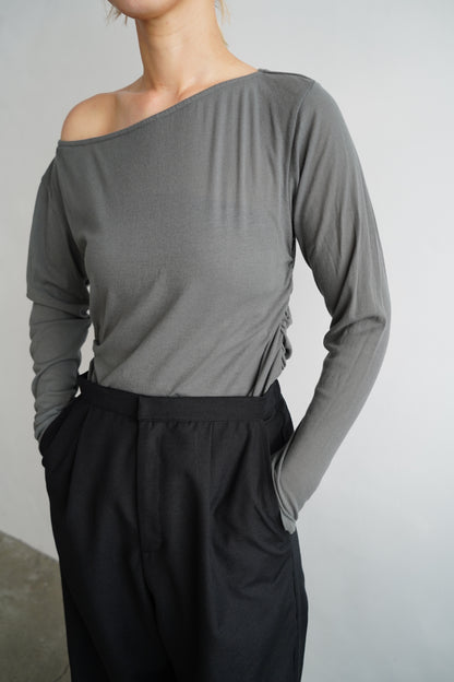 Shirring Pullover / GRAY