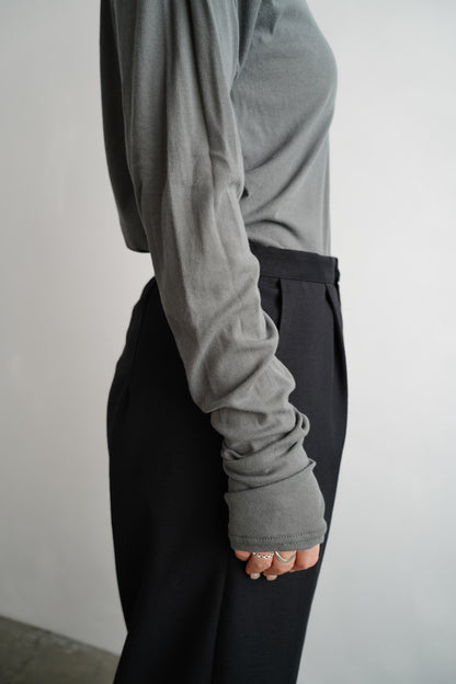 Shirring Pullover / GRAY