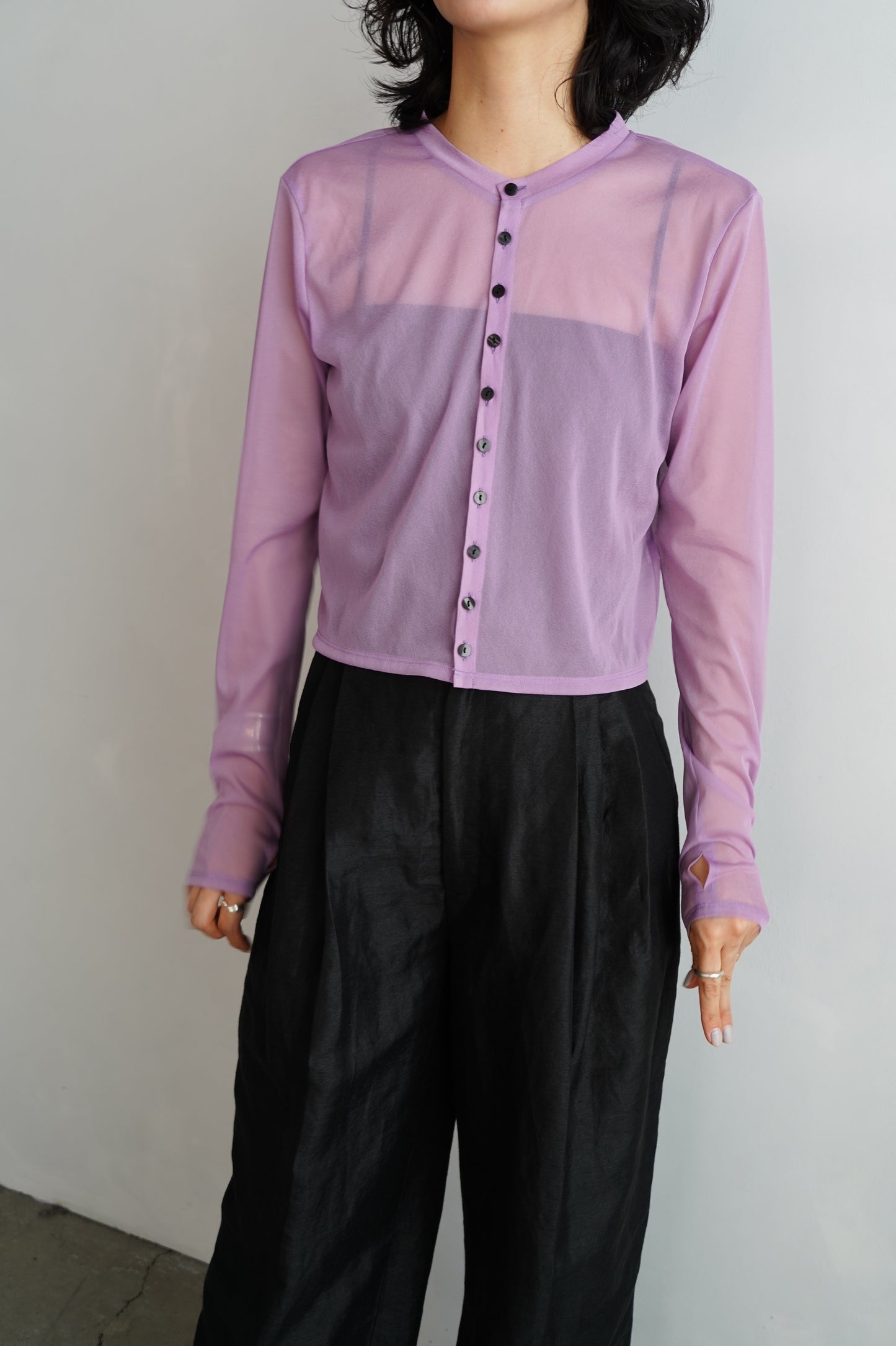 Sheer Cardigan / LAVENDER