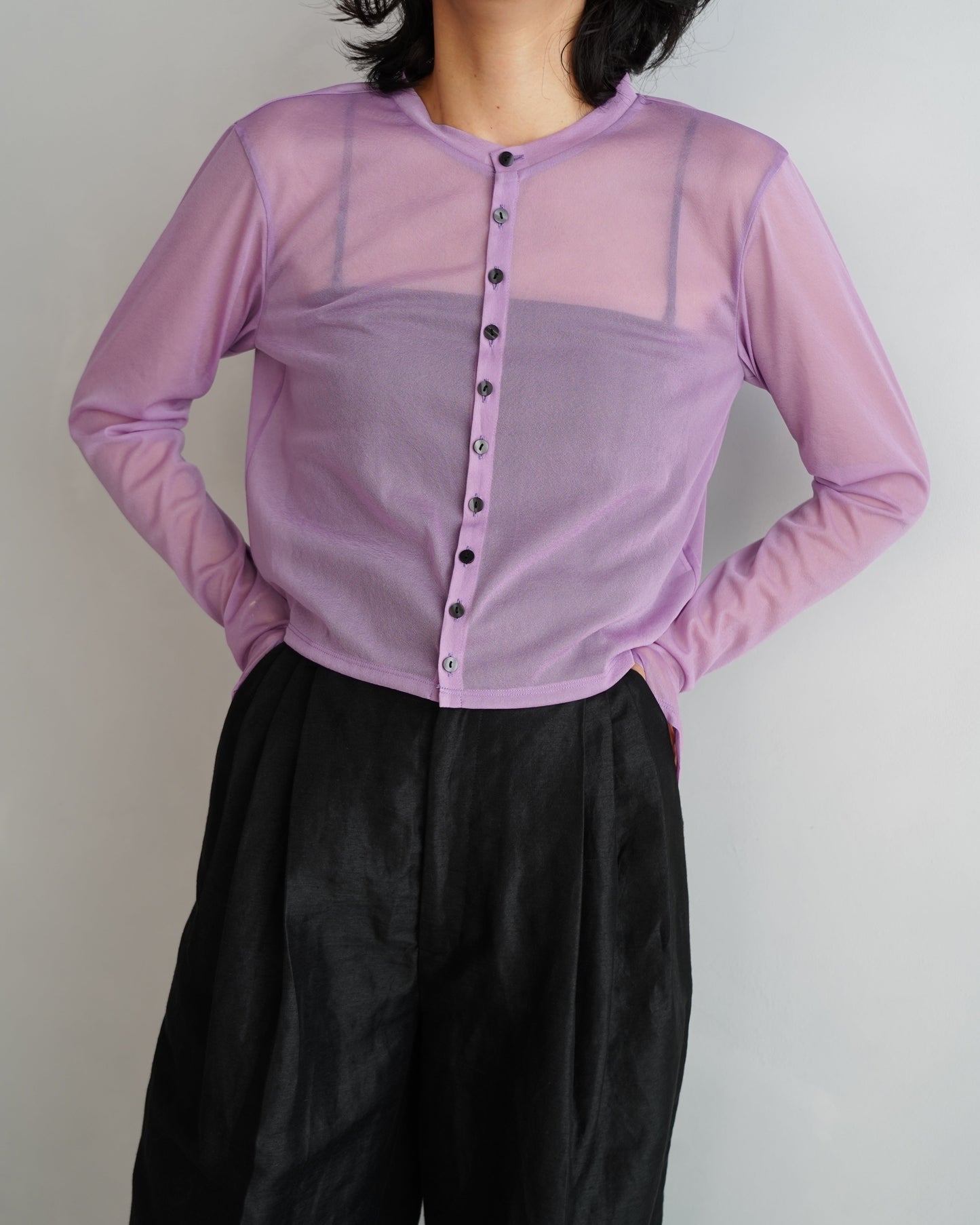 Sheer Cardigan / LAVENDER
