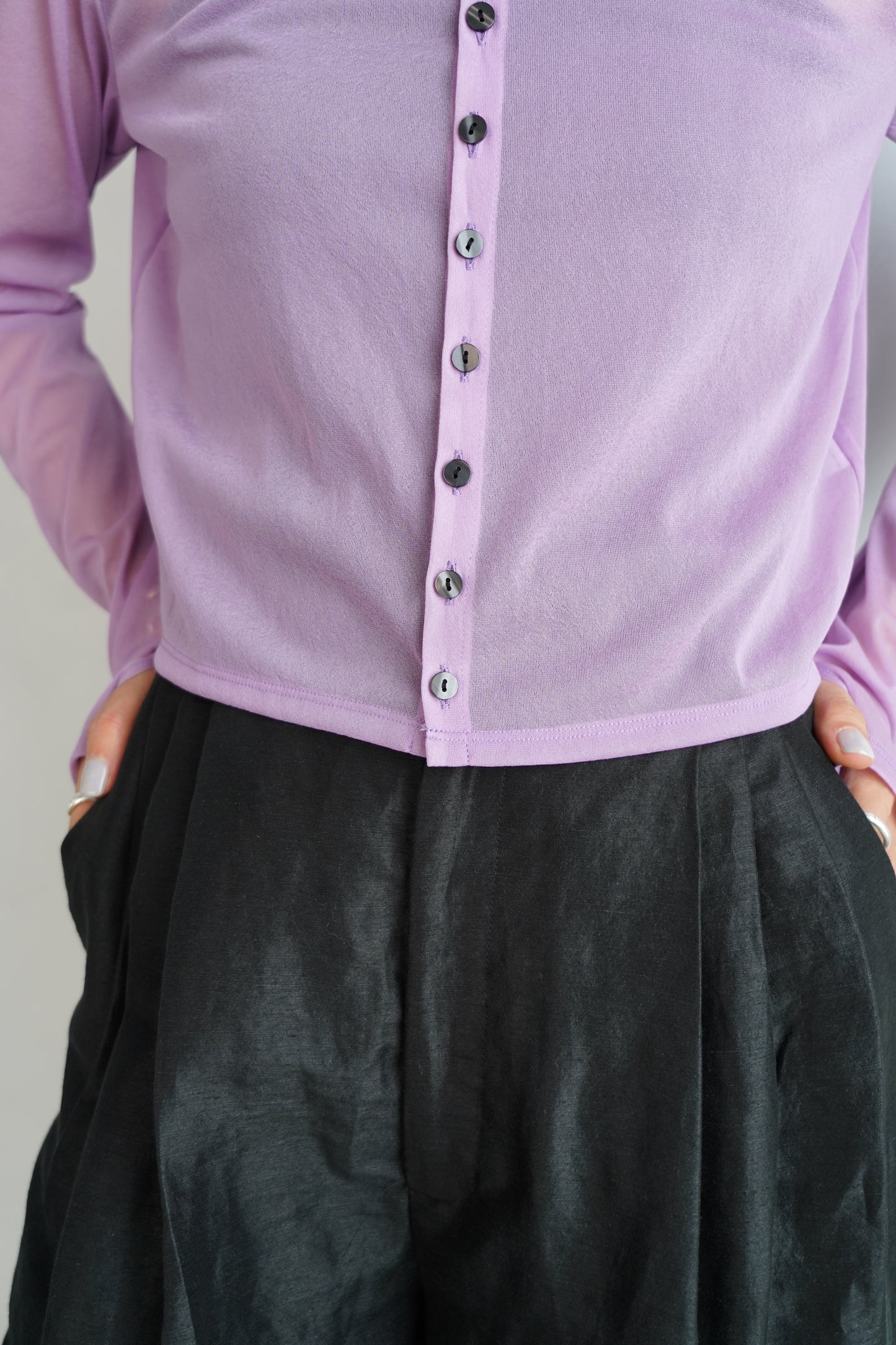 Sheer Cardigan / LAVENDER