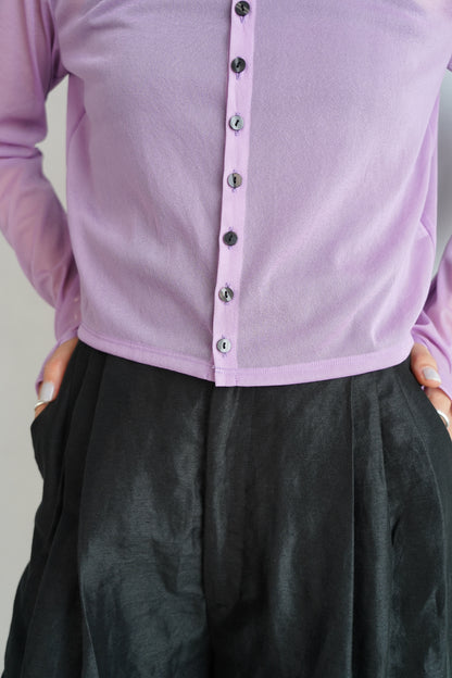 Sheer Cardigan / LAVENDER
