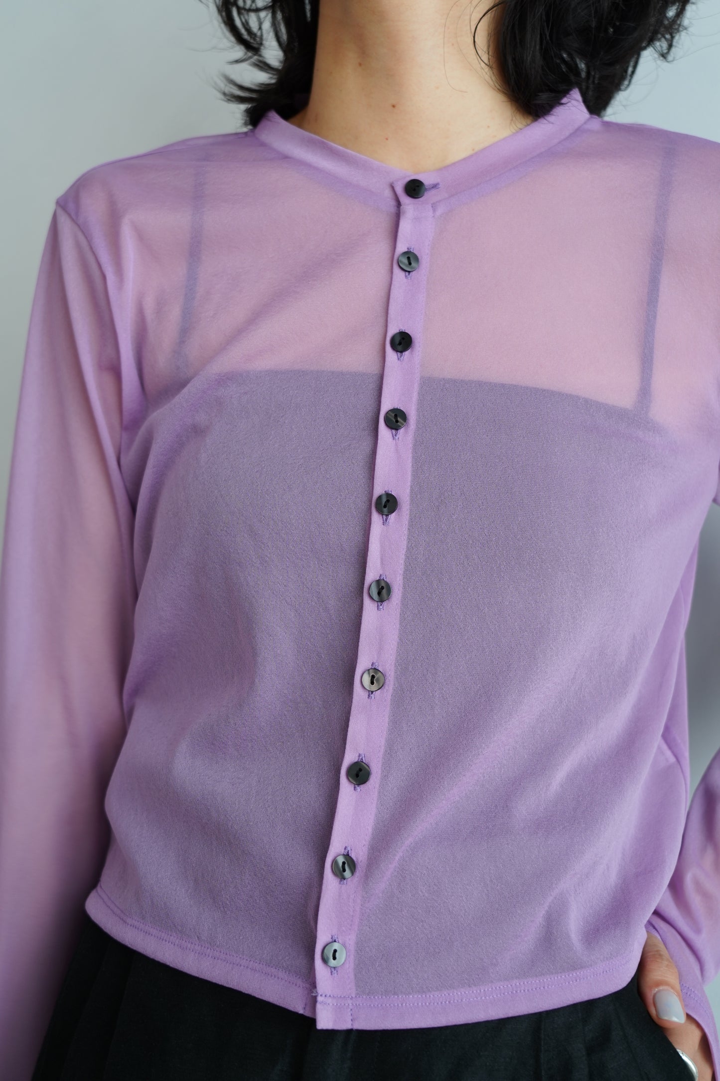 Sheer Cardigan / LAVENDER