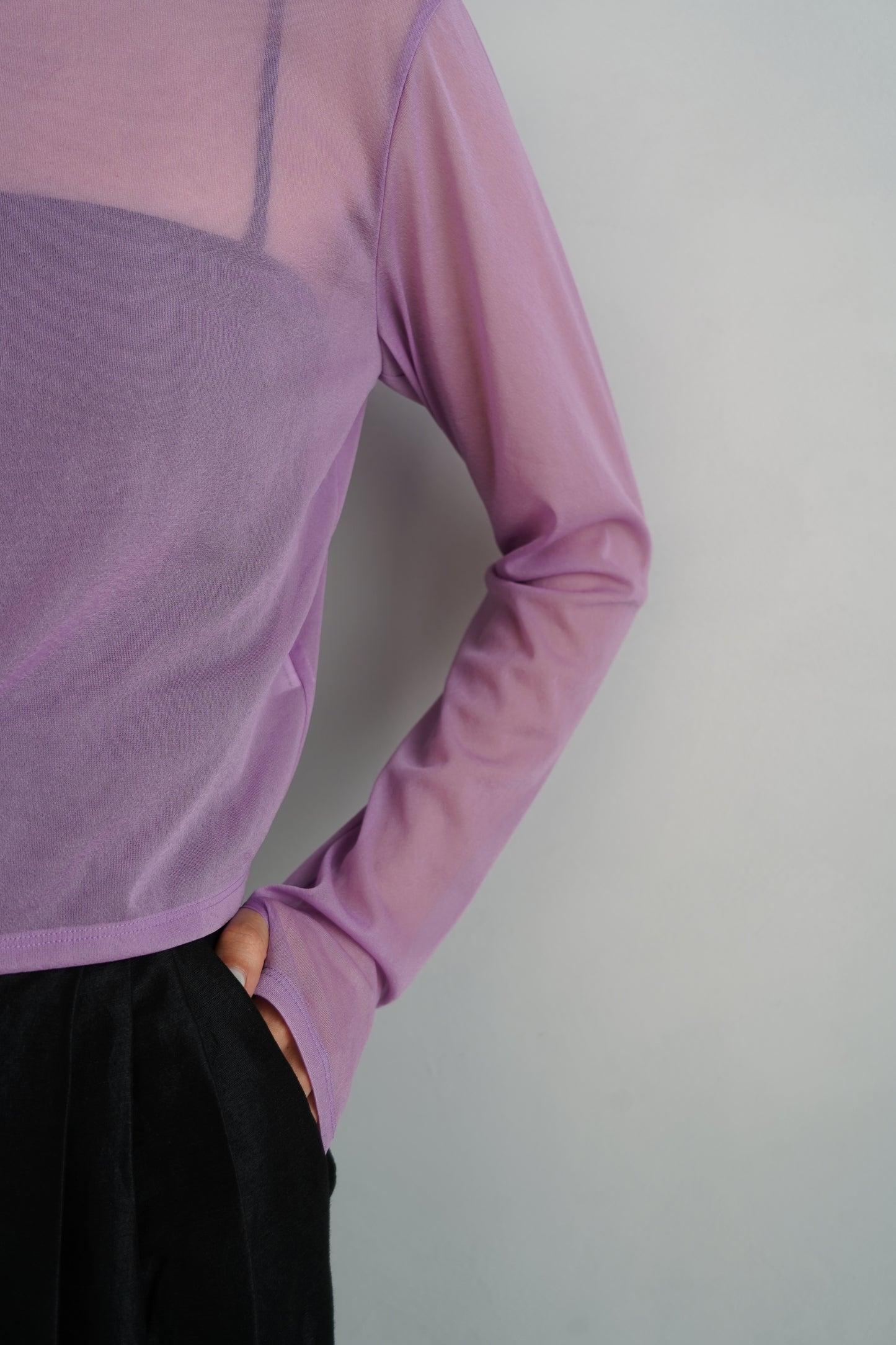 Sheer Cardigan / LAVENDER