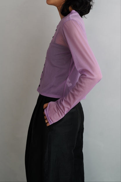Sheer Cardigan / LAVENDER