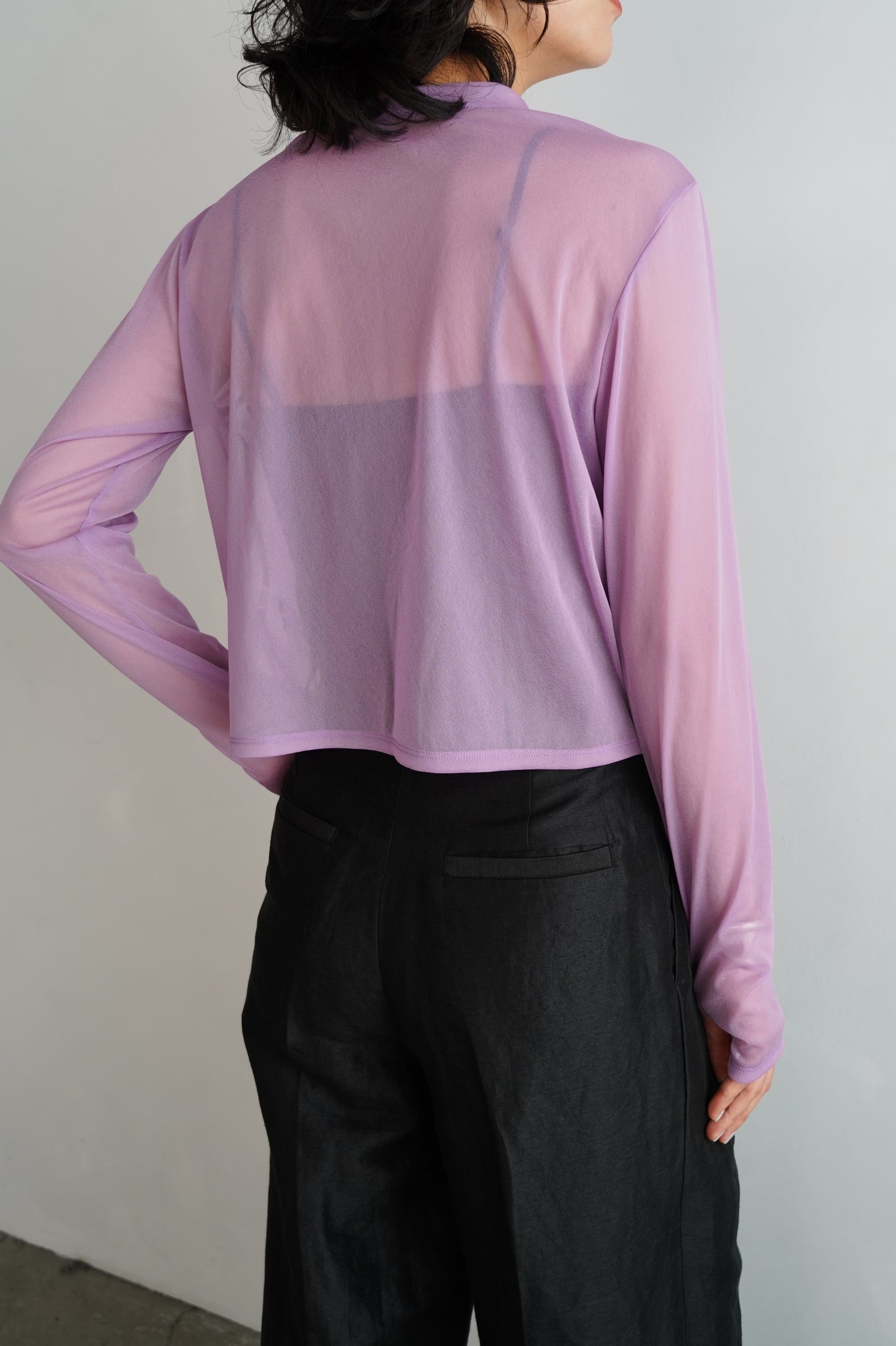 Sheer Cardigan / LAVENDER