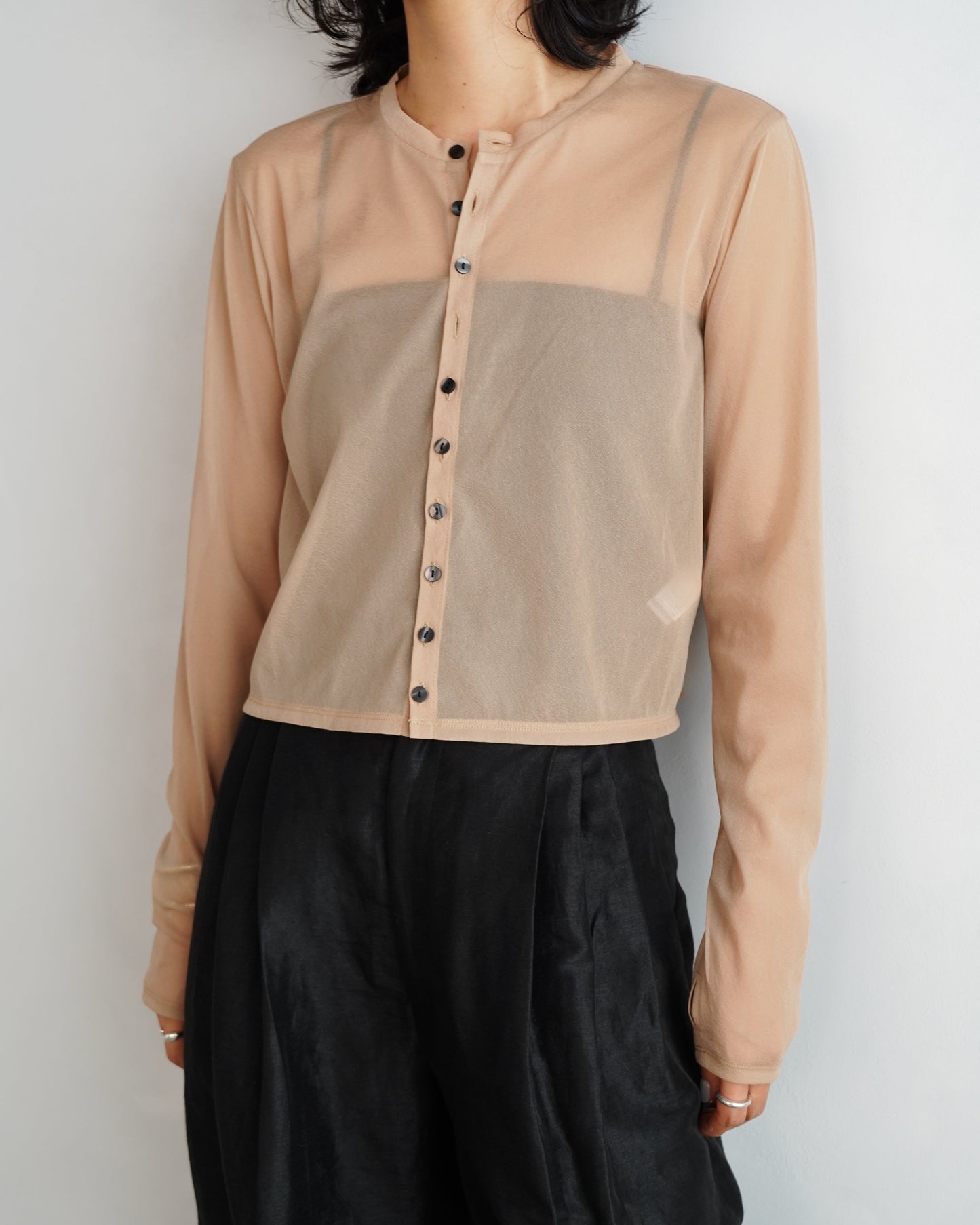 Sheer Cardigan / BEIGE