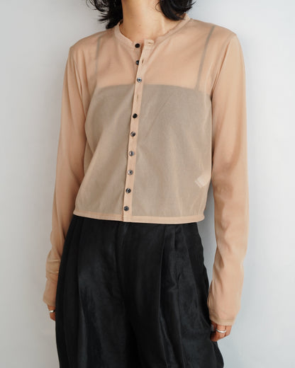 Sheer Cardigan / BEIGE