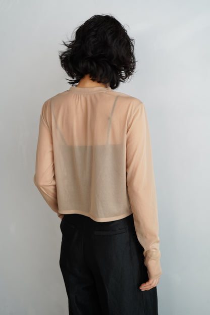 Sheer Cardigan / BEIGE