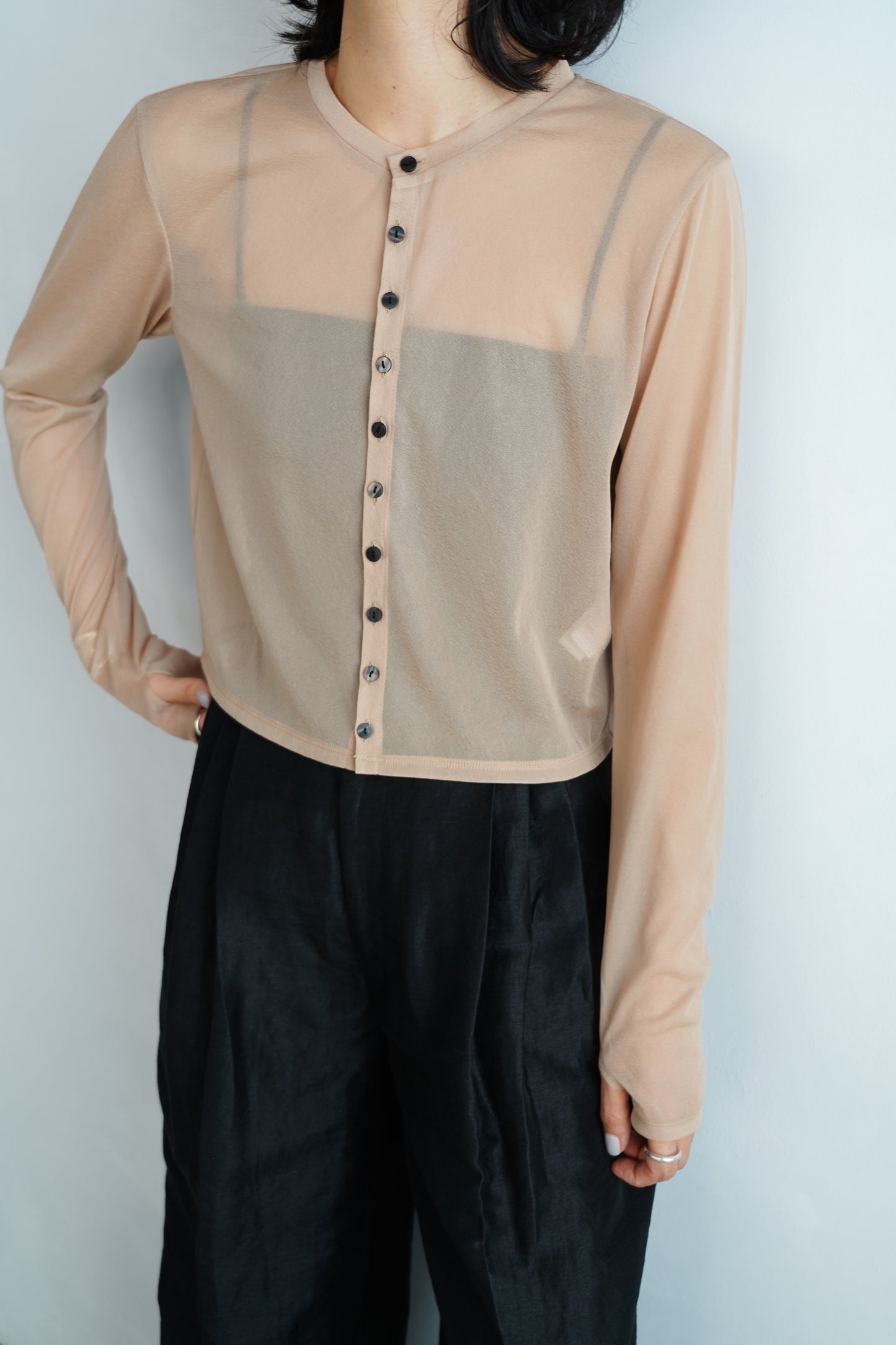Sheer Cardigan / BEIGE