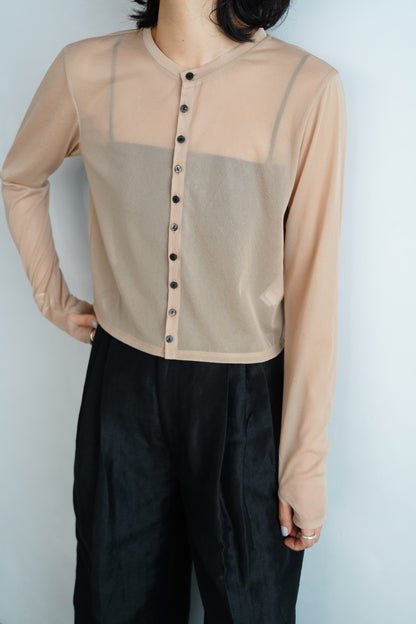 Sheer Cardigan / BEIGE