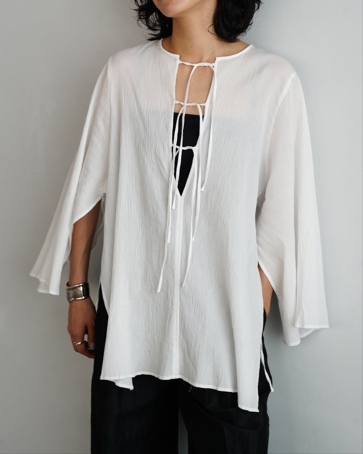Ripple Cape Top / WHITE