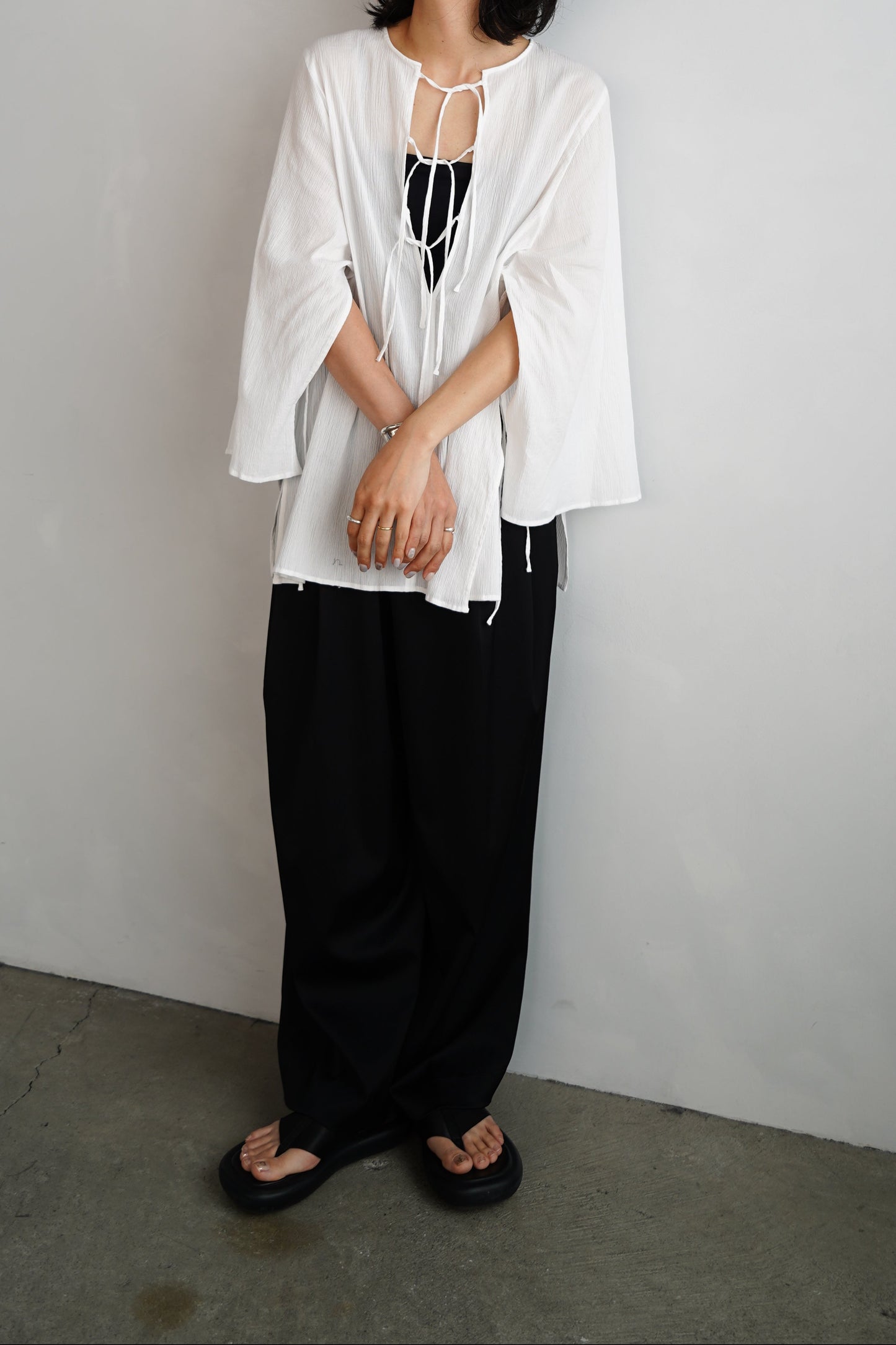 Ripple Cape Top / WHITE