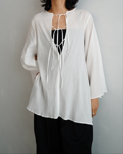 Ripple Cape Top / WHITE