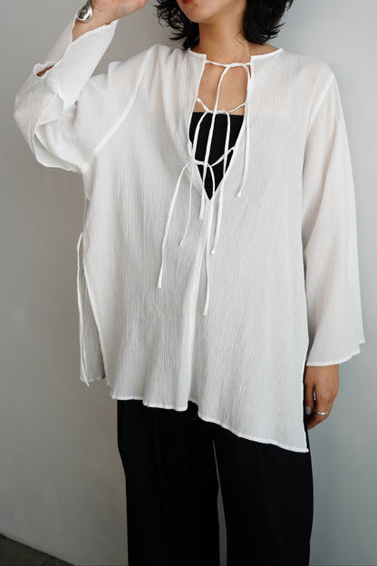 Ripple Cape Top / WHITE