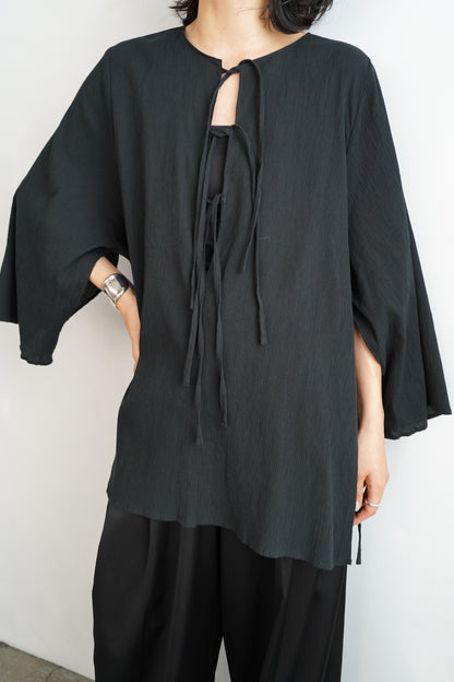 Ripple Cape Top / BLACK