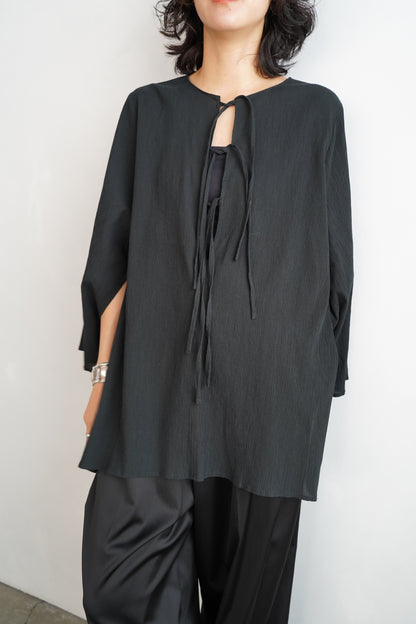 Ripple Cape Top / BLACK